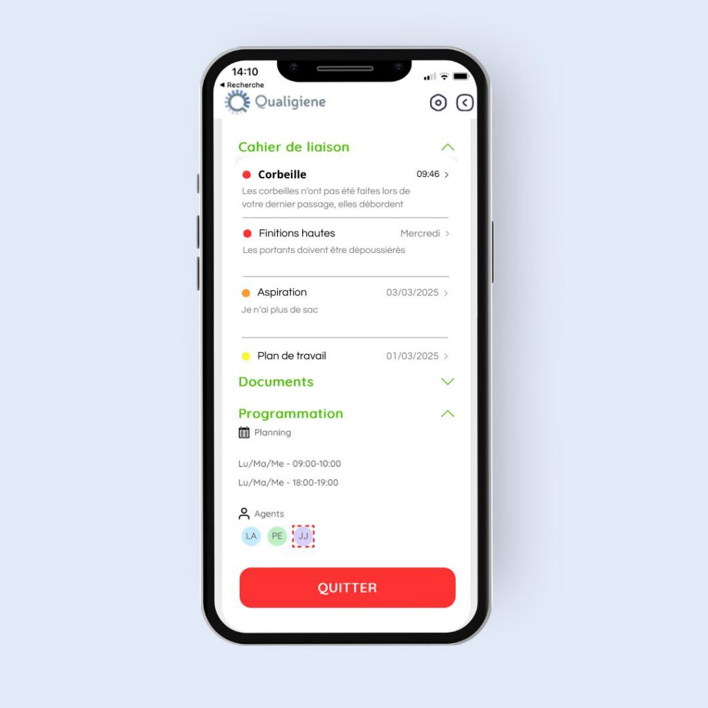 Application pour la gestion de présences